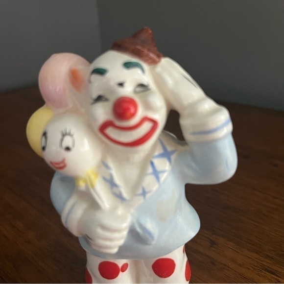 Vintage Porcelain Clown with Smiling Anamorphic Balloons - Marked Japan - Picture 4 of 9